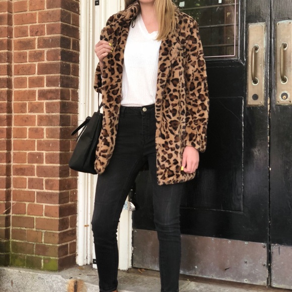 plush leopard coat
